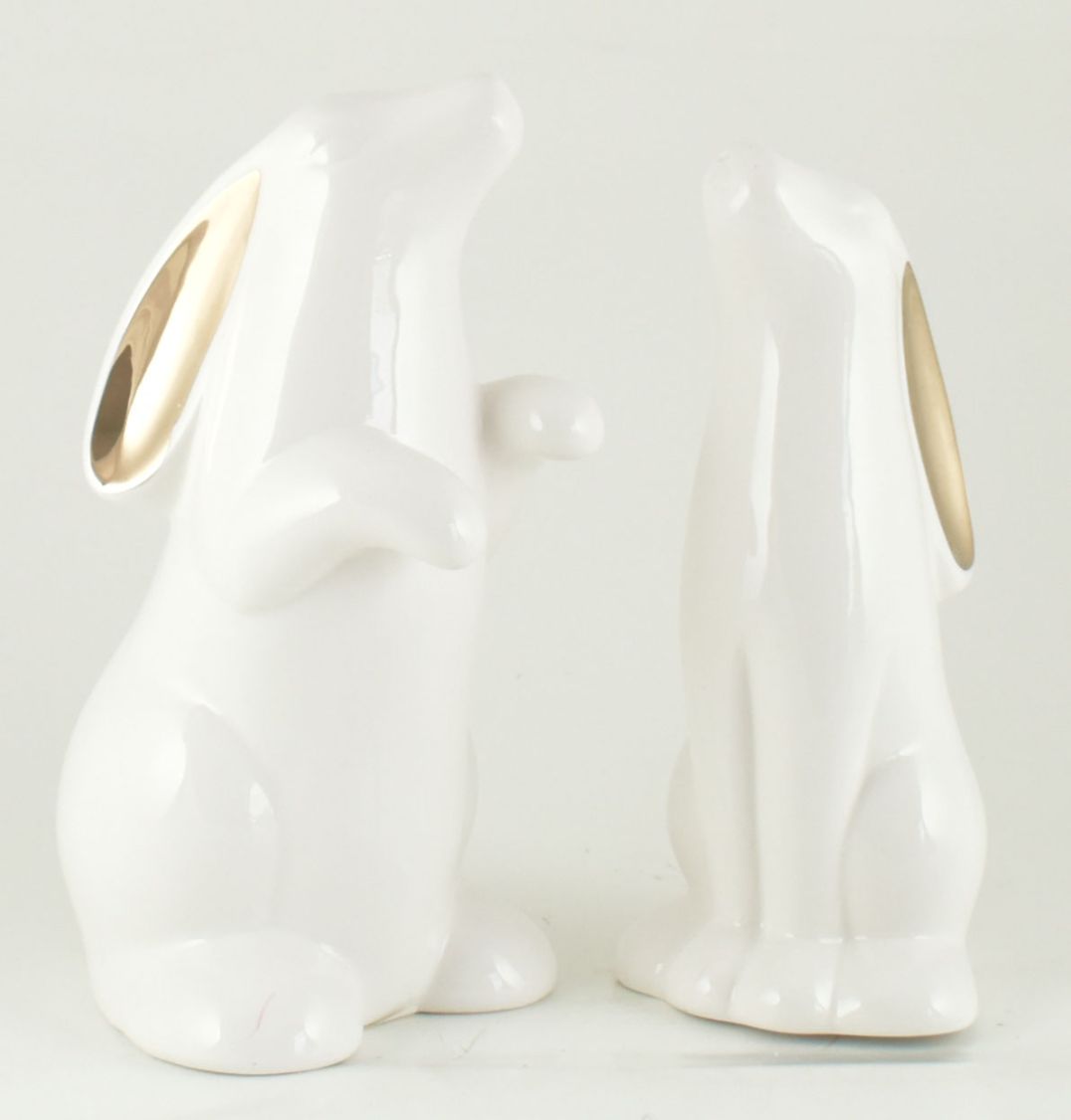 Sm Ceramic Gold Accent Bunny 2 Asst