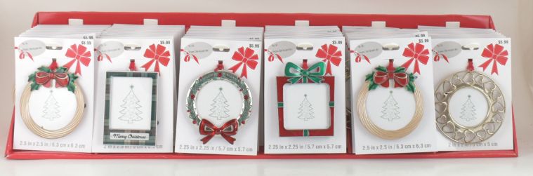 Christmas Picture FRAME Ornaments - Ast
