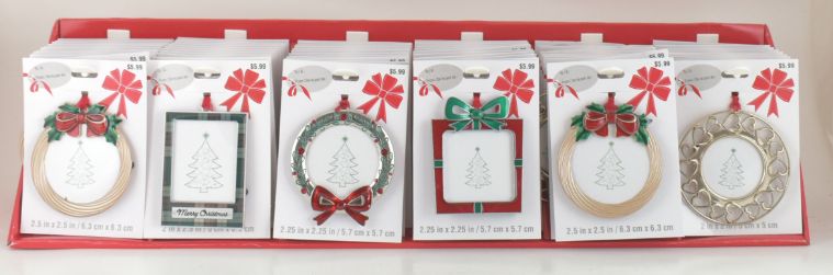 CHRISTMAS Picture Frame Ornaments - Ast