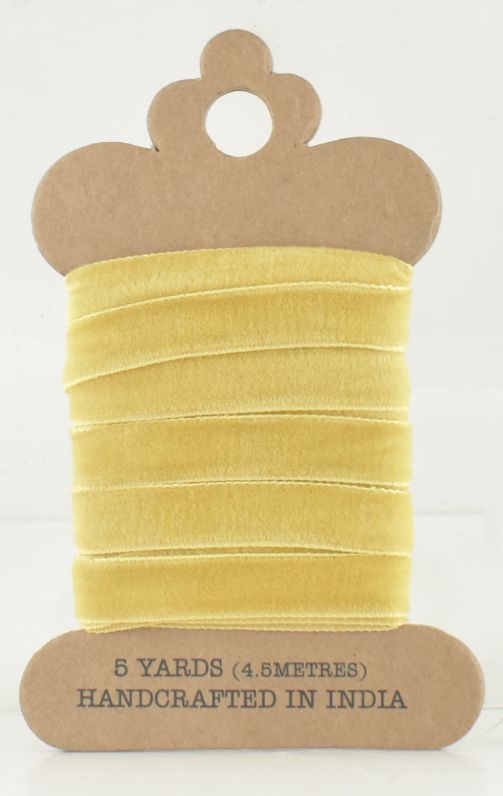 5 Yards Yellow VELVET Ribbon
