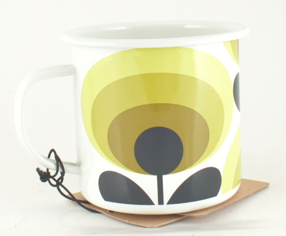 Enamel Mug 70s Flower Oval Dandelion