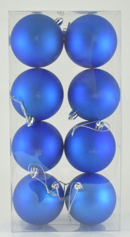 Boxed Ornament 8 PC Box - Royal Blue