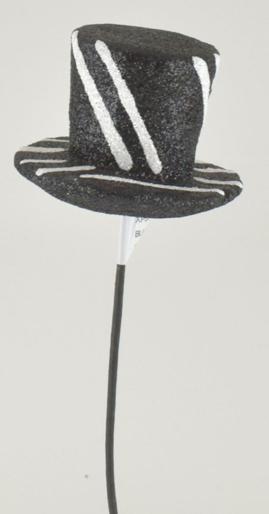 Glitter Hat Pick - Black/White