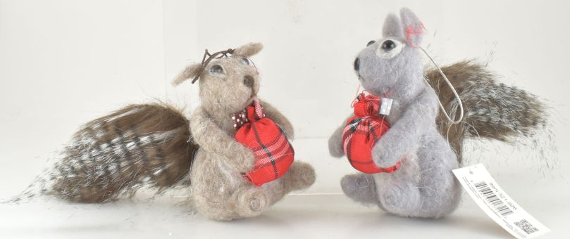 Squirrel Ornament Gray/BROWN