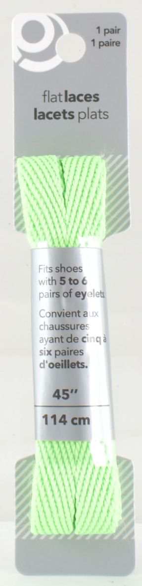 Neon Green Flat SHOE Laces