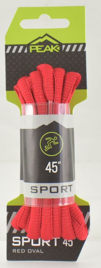 RED Oval Sport Shoe Laces