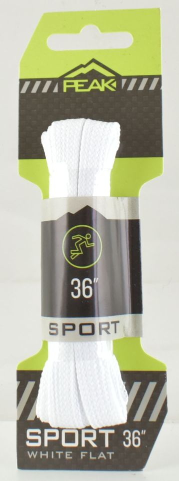 White Flat Sport SHOE Laces