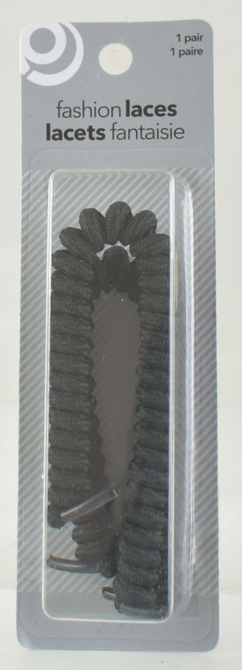 Black Spring Shoe Laces