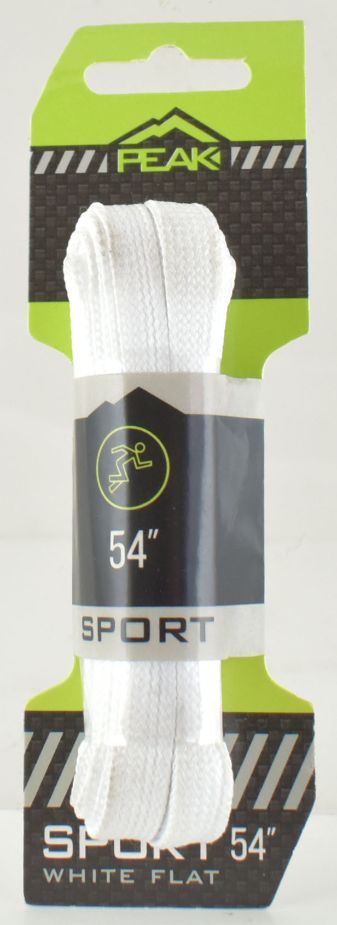 White Flat Sport Shoe Laces