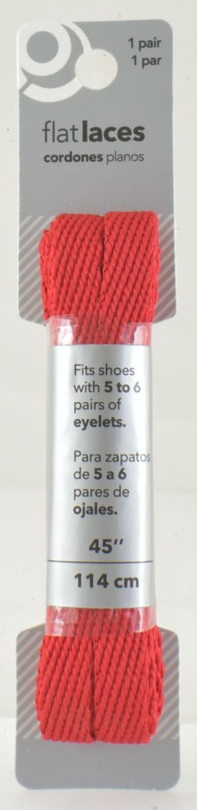 RED Flat Shoe Laces