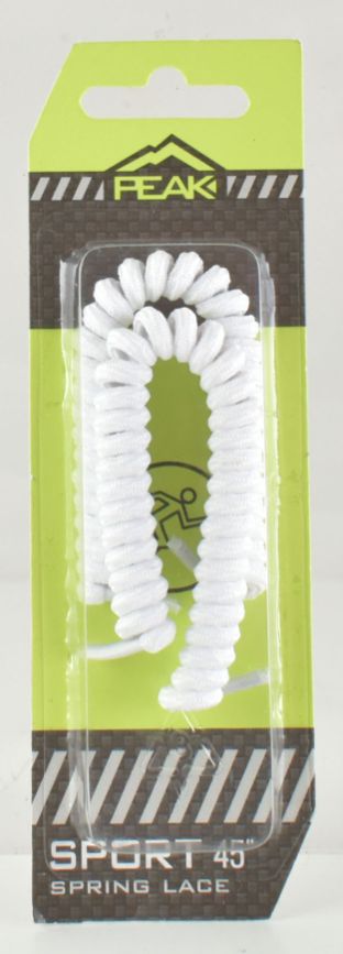 White Sport Spring Shoe Laces