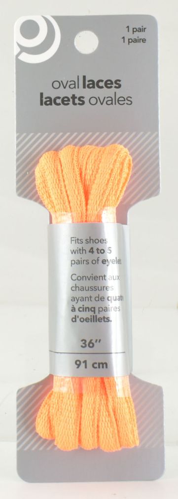 Neon Orange Oval SHOE Laces