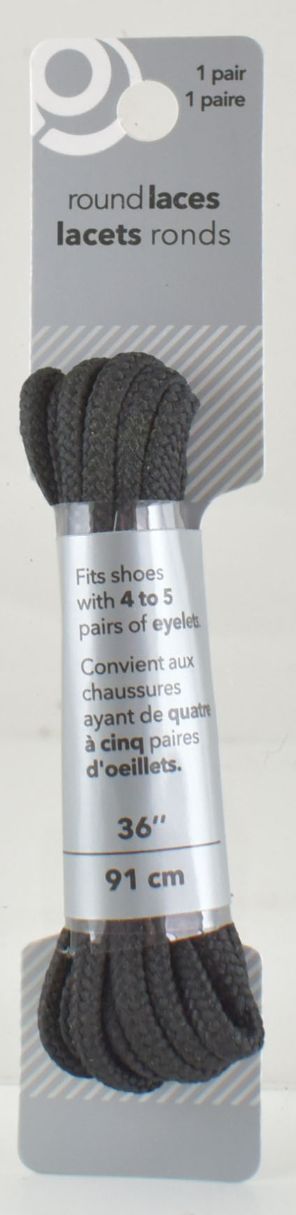 Black Round Shoe Laces