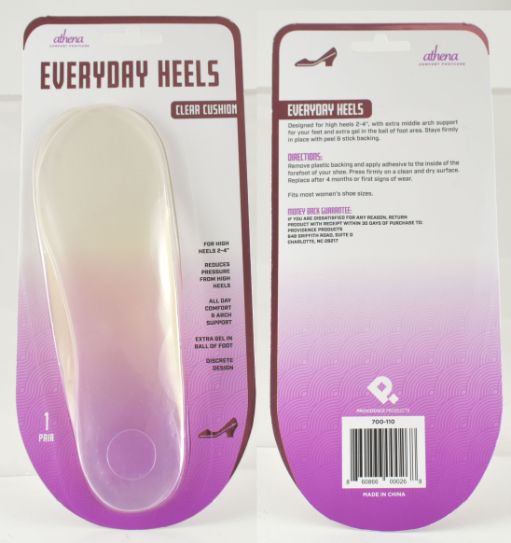 Women's Everyday Heels Insole Clear Cushion