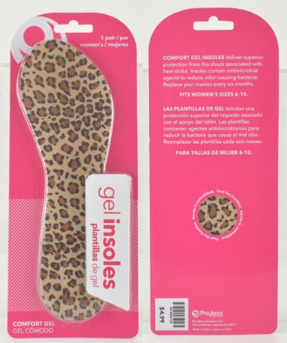 Women's Gel Insoles Leopard Print