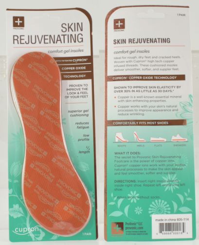 Women's Skin Rejuvenating Comfort 3/4 Gel Insoles