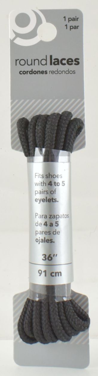 BLACK Round Shoe Laces