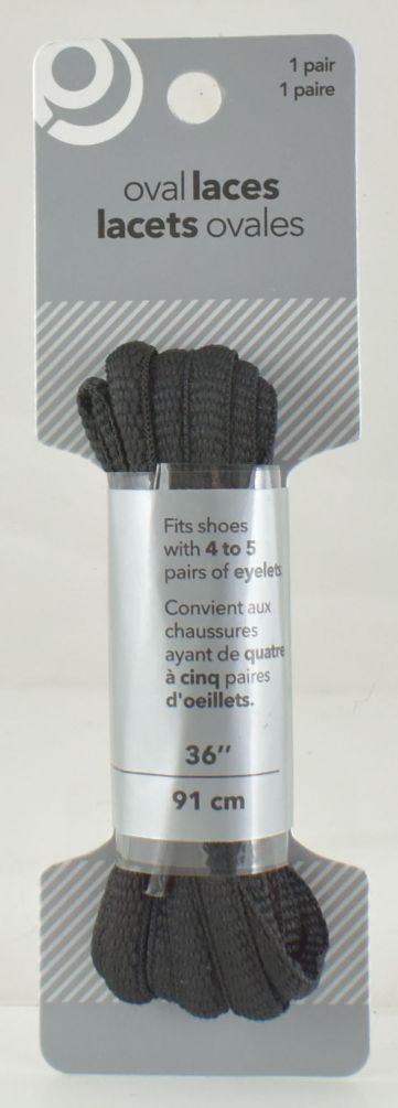 BLACK Oval Shoe Laces