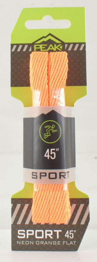 Neon Orange Flat Shoe Laces