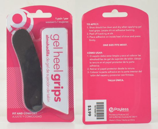 Women's BLACK Gel Heel Grips