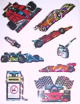 SHEET of Stickers -- Race Cars