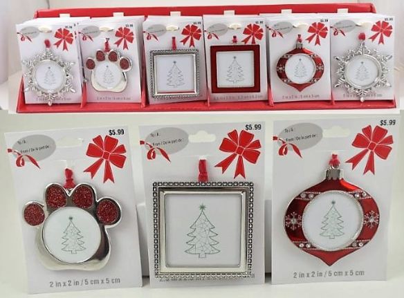 Assorted Metal Christmas Picture FRAME Ornaments