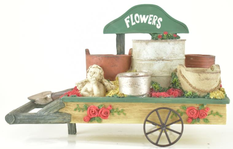 RESIN Flower Wheelbarrow Container