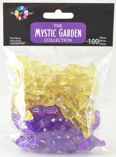 Purple & Yellow Ornaments for Ceramic Tree 100 PC