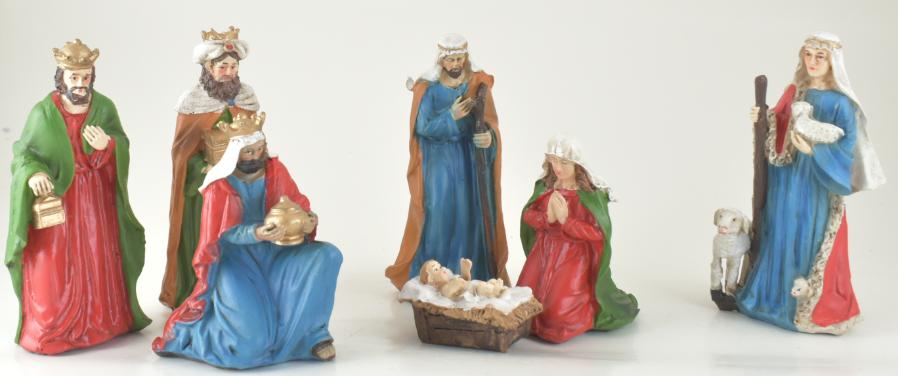 7 Piece 6'' POLYRESIN Nativity Scene Set
