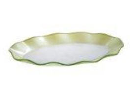 Glass Oval PLATE / Tray Green