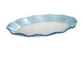 Glass Oval PLATE / Tray Blue