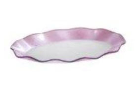 Glass Oval PLATE / Tray Pink