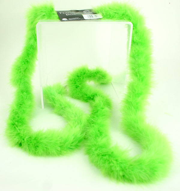 Lime Green MaraBou Feather BOA