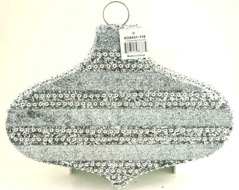 Large Finial Style Ornament Silver