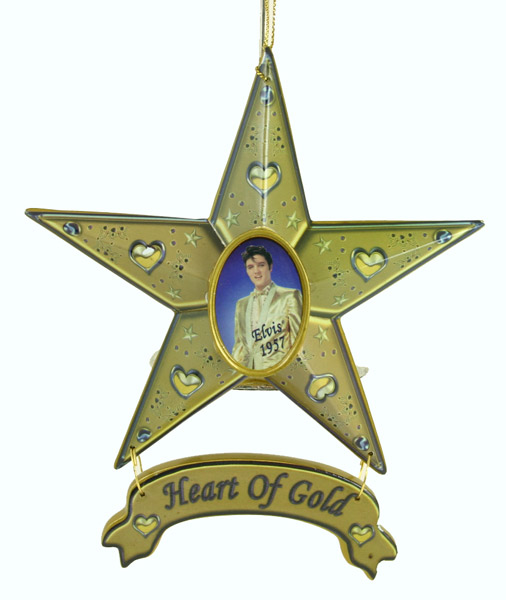 Elvis Presley Star Ornament / Magnet Heart of Gold