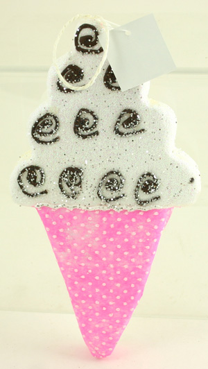 Ice Cream Cone Decor Glitter / Sequin