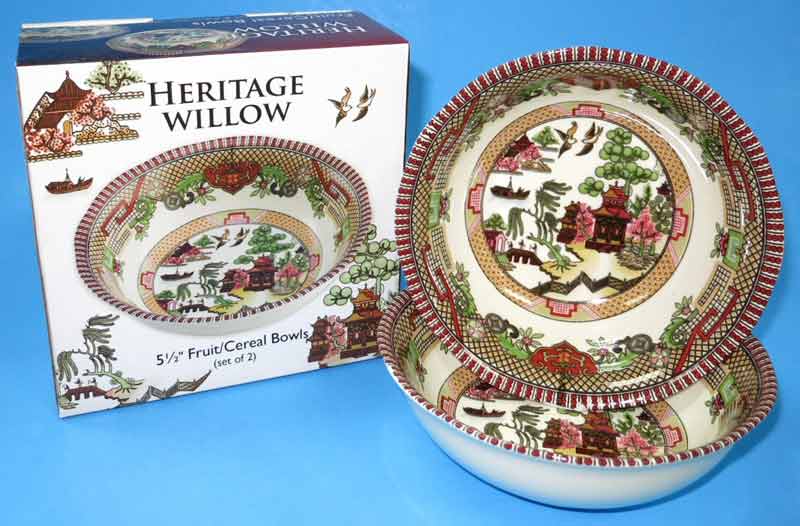 HEritagE Willow Fruit / CErEal Bowl SEt of 2