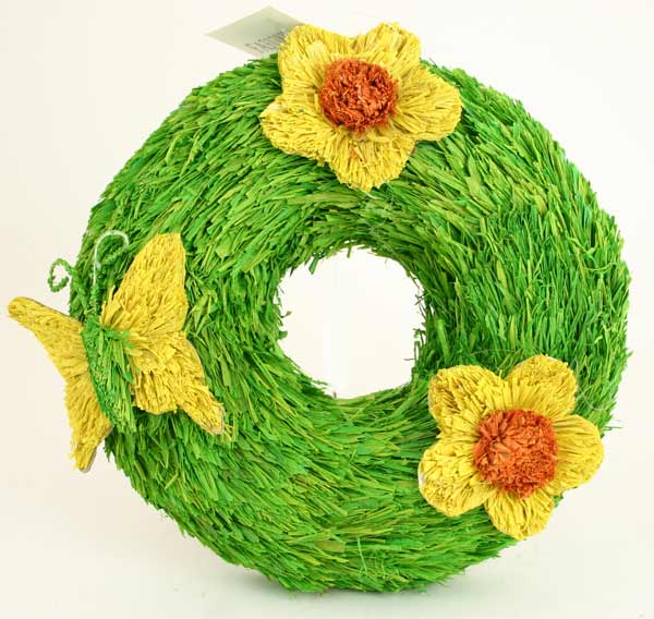 Grassy Wreath with Butterfly / FLOWERS