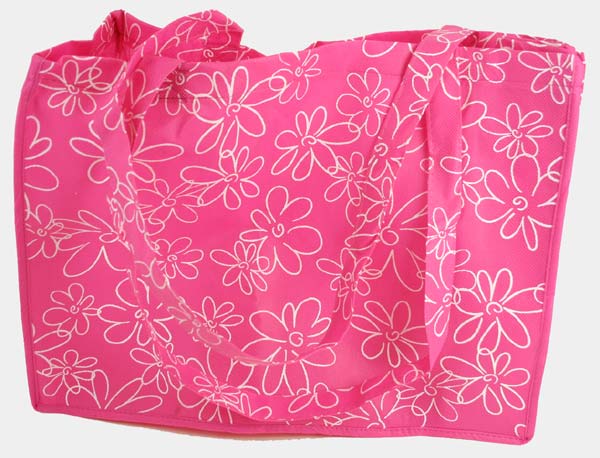 Pink Bag with FLOWERS / Medium Size