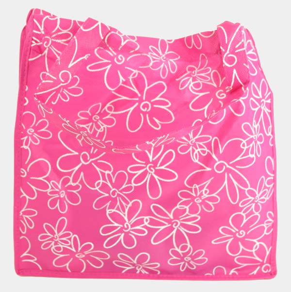 Pink Bag with FLOWERS / Large Size