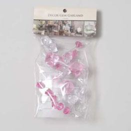 Wired Gem Garland Pink & Clear