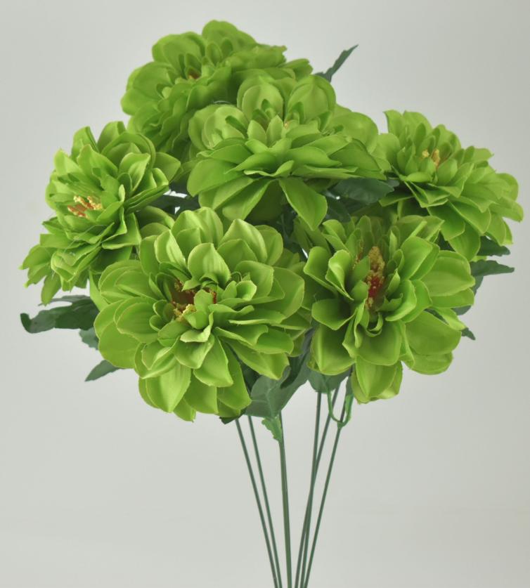 Satin Zinnia Bush Green