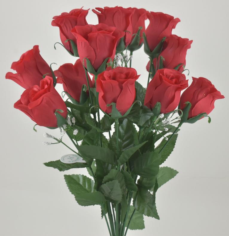 Rosebud Bush RED x14 with Gypso