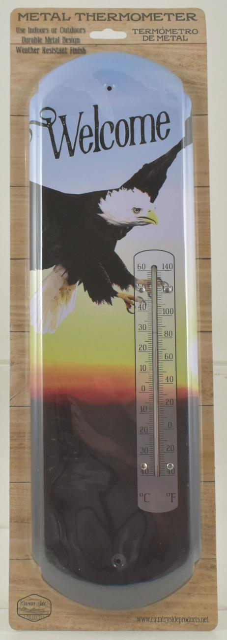 Eagle ''Welcome'' Metal Thermometer