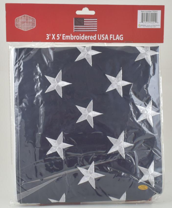 USA Flag United States of America Embroidered 3'x5'