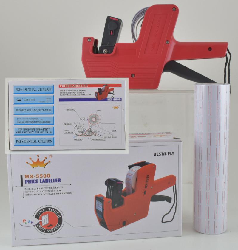 Pricing Gun with 10 STICKER Rolls - MX 5500 Price Labeler