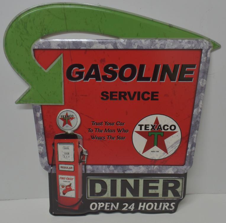 Texaco Gasoline Service Metal Sign