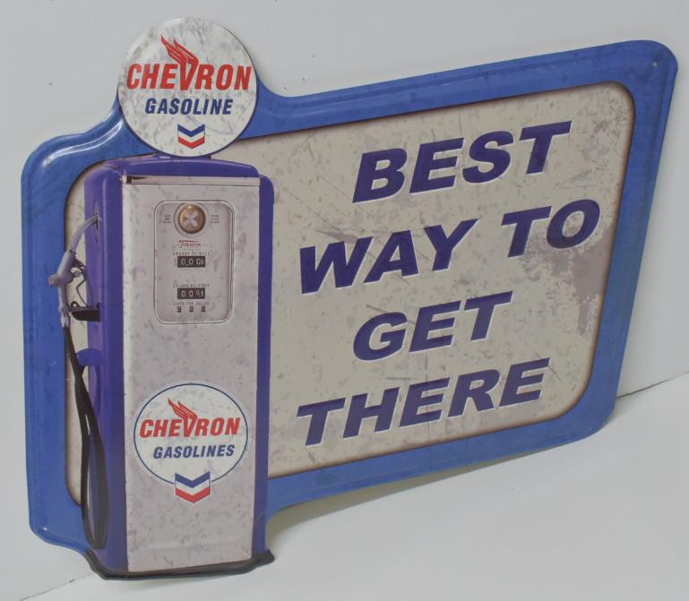 Chevron Best Way To Get There Metal SIGN