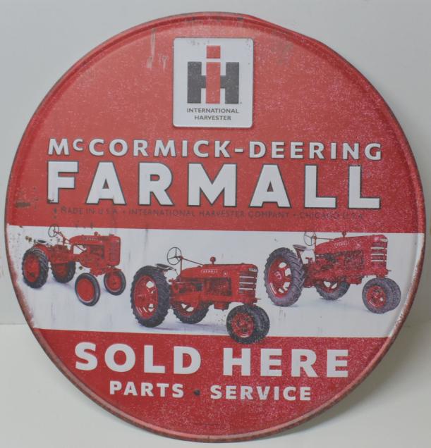 McCormick Farmall Die Cut Metal Sign