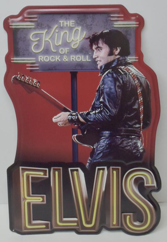 ELVIS Presley Die Cut Metal Sign